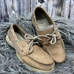 Sperry Women Size 7 Boat Shoes in Tan - USED